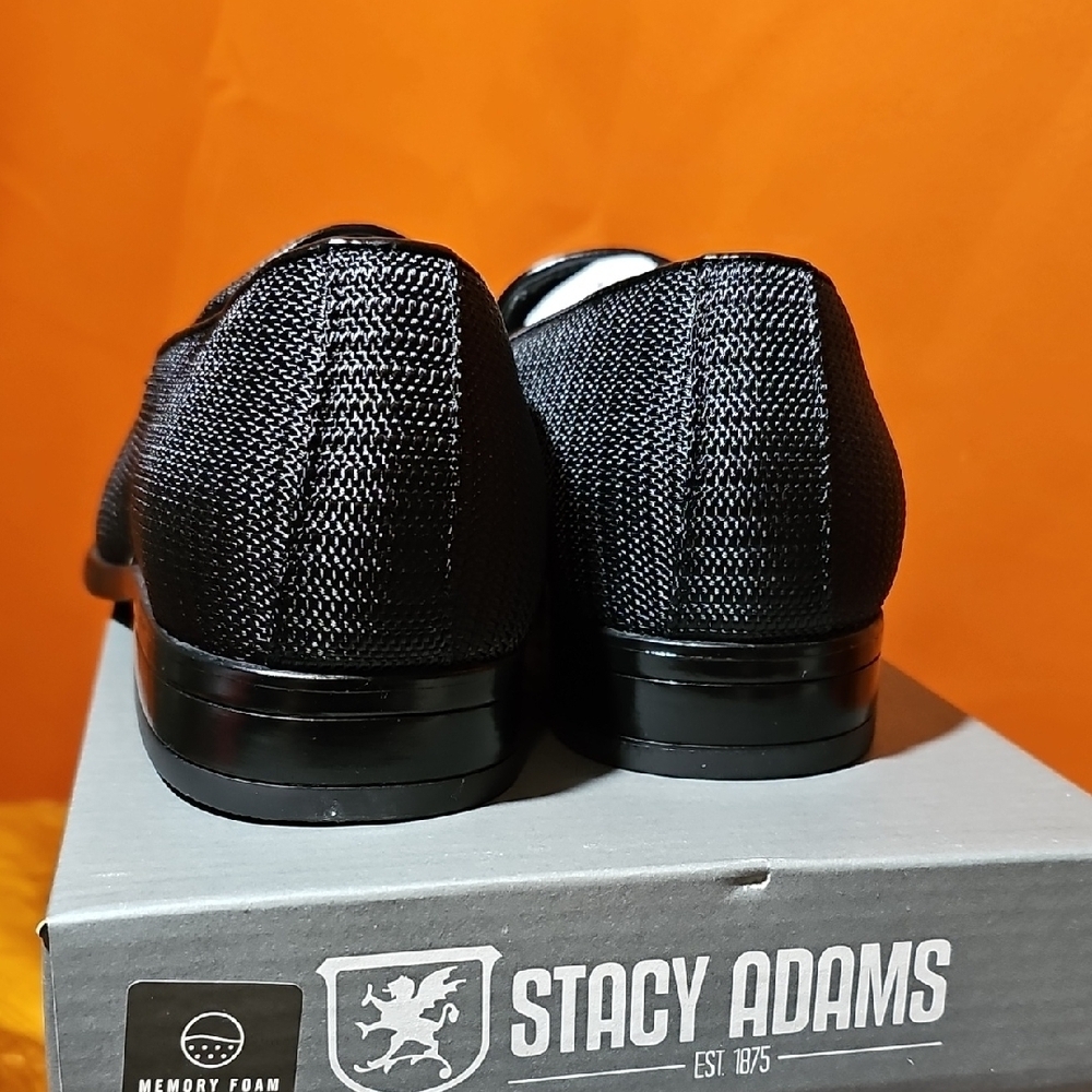 Stacy Adams-NWT! Men's Charcoal Men's Loafers - Picture 5 of 7